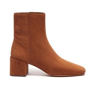 VINCE Kaye Suede Block Heel Brown Ankle Boot sz 11